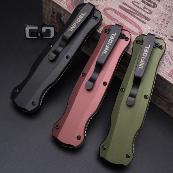 BM3320-OTF - Tactical Knife, Aviation Aluminum Alloy Handle, D2 High Hardness Blade, Outdoor Outdoor Outdoor Outdoor Camping Survival EDC Tool, Men's Gift, Festival Gift - Image 5