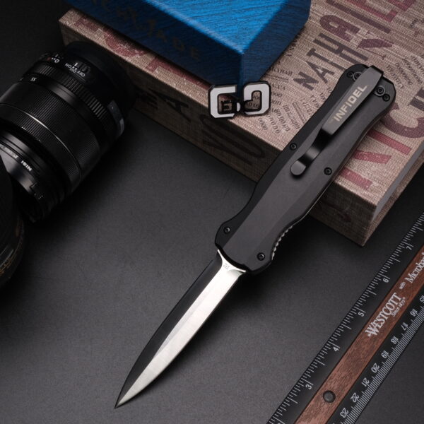 BM3320-OTF - Tactical Knife, Aviation Aluminum Alloy Handle, D2 High Hardness Blade, Outdoor Outdoor Outdoor Outdoor Camping Survival EDC Tool, Men's Gift, Festival Gift - Image 7